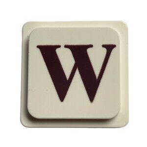 UpWords 3D Letter W Tile Replacement Stacking Word Game Piece 1988 Edition u Vin